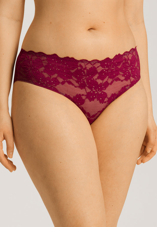 The Anais Midi Briefs By HANRO In Deep Poppy 