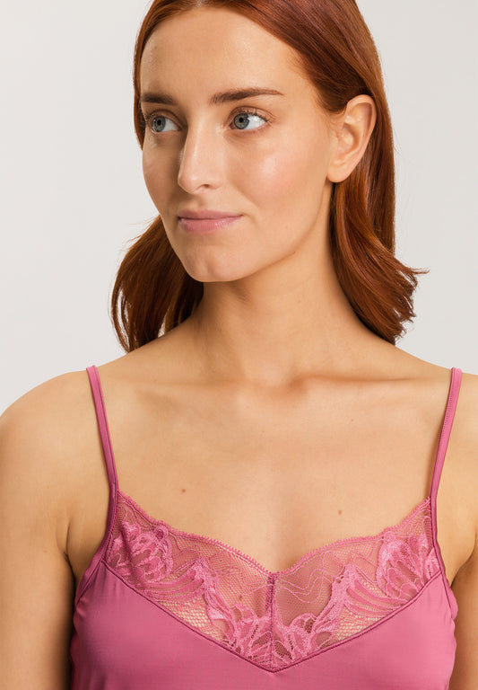 The Eva Spaghetti Top By HANRO In Rose Wine