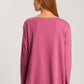 The Loie-L/Slv Shirt By Hanro in Rose Wine