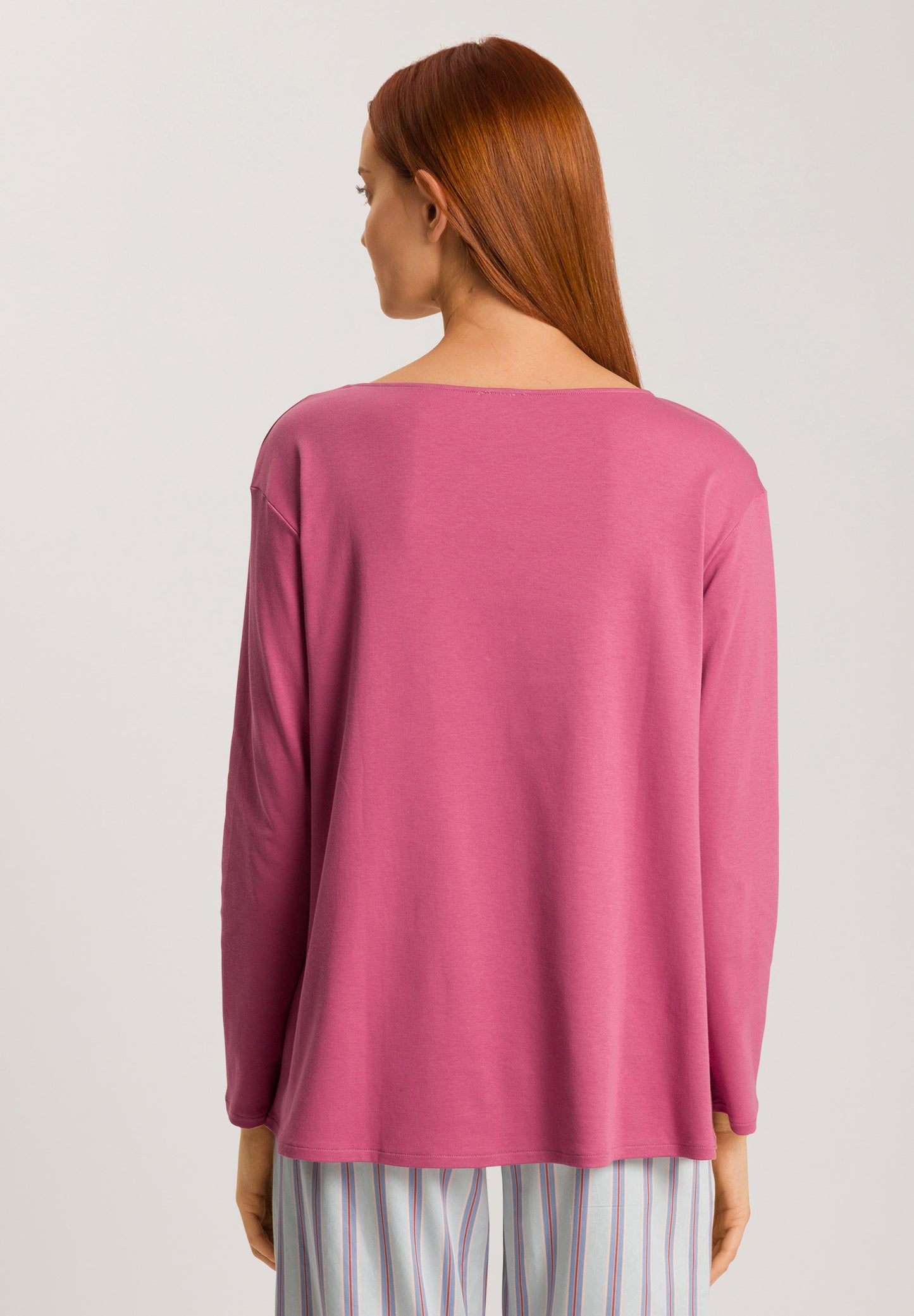 The Loie-L/Slv Shirt By Hanro in Rose Wine