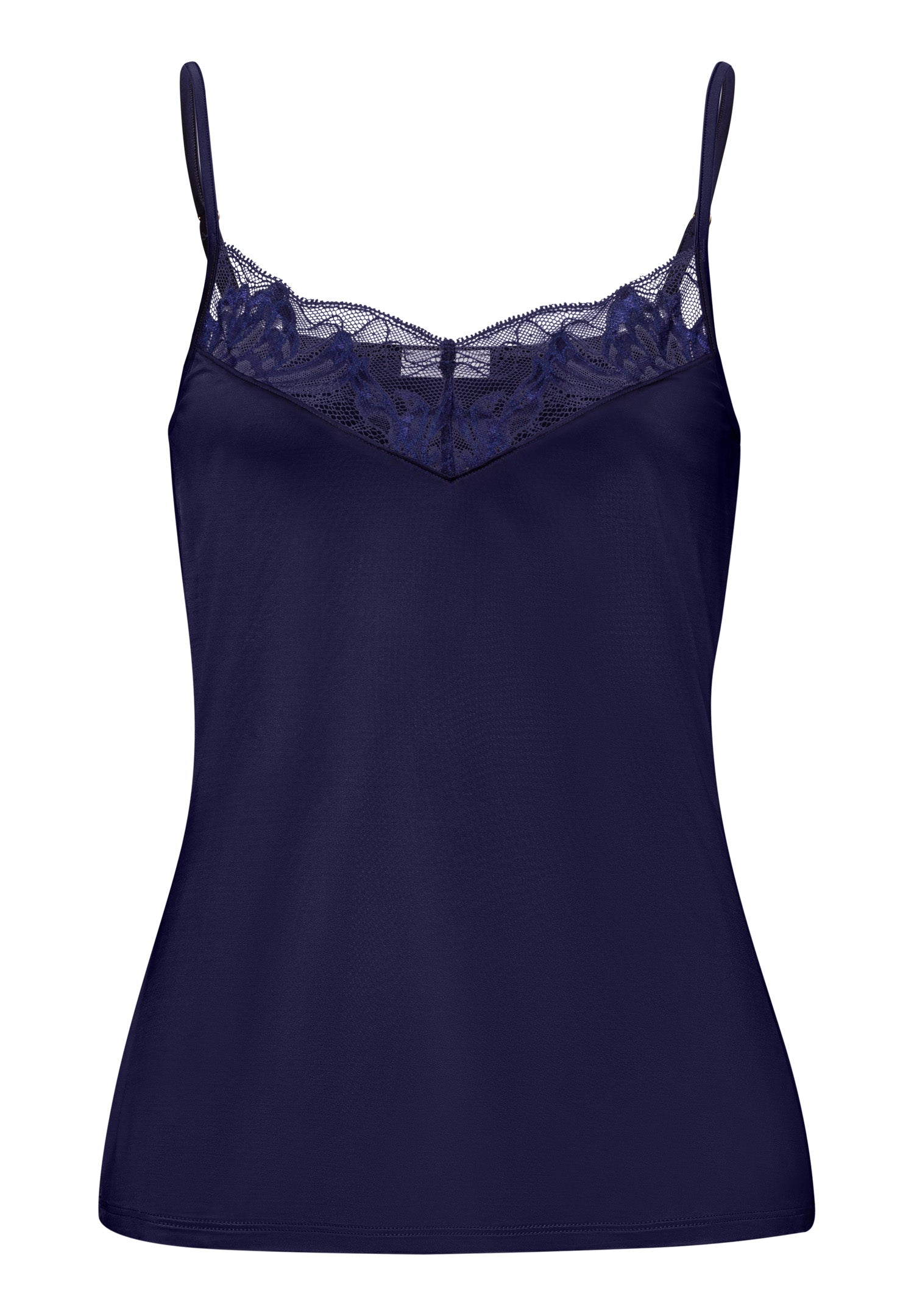 The Eva Spaghetti Top By HANRO In Evening Blue