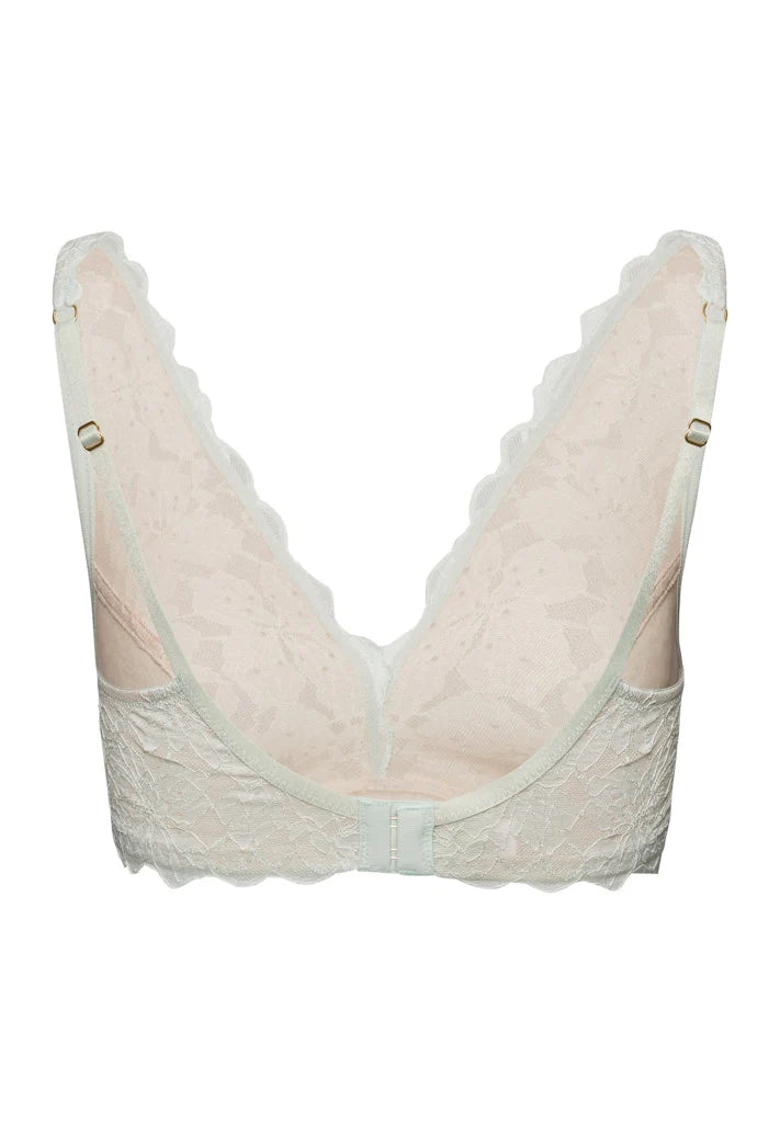 The Anais Soft Cup Bra By HANRO In White Sage