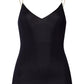 The Cotton Seamless-Spaghetti Top By Hanro in Black