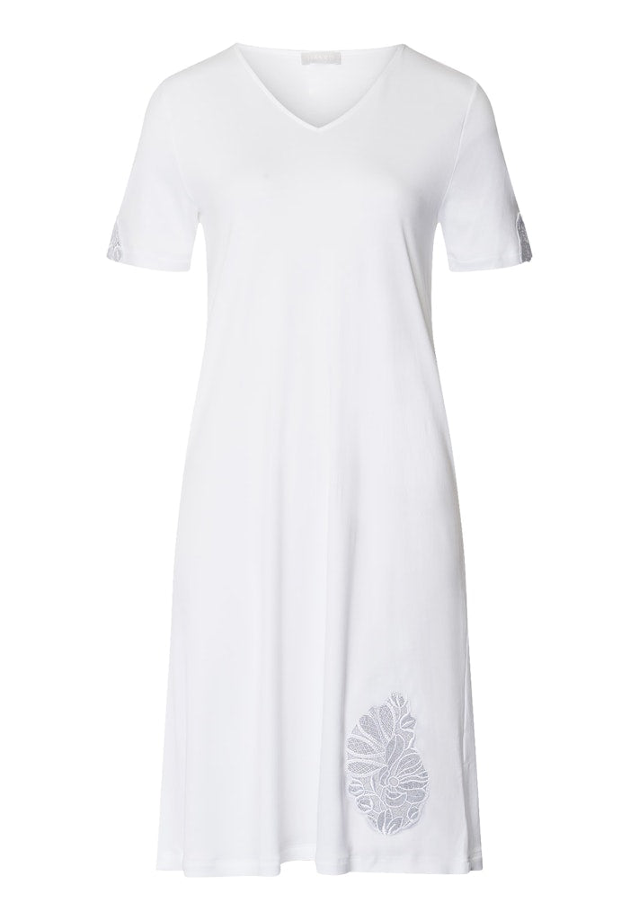 The Belina Short Sleeve Nightdress By HANRO In White