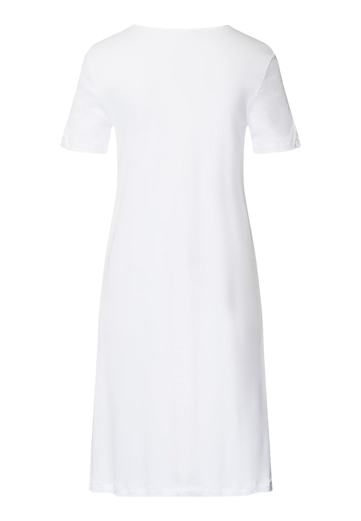 The Belina Short Sleeve Nightdress By HANRO In White