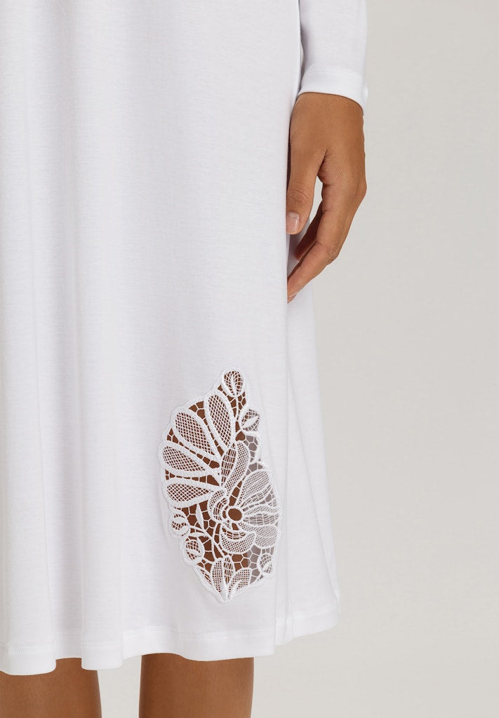 The Belina Long Sleeve Nightdress By HANRO In White