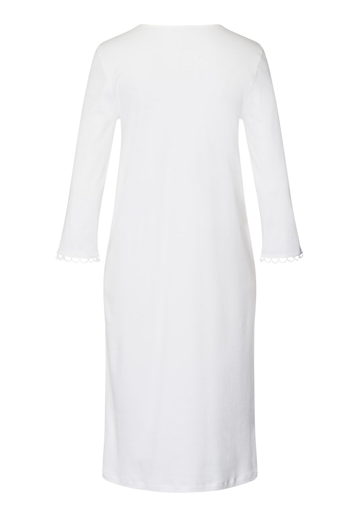 The Anouk-3/4 Sleeve Nightdress By HANRO In White