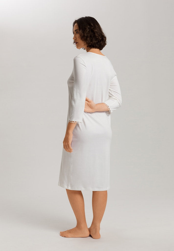 The Anouk-3/4 Sleeve Nightdress By HANRO In White