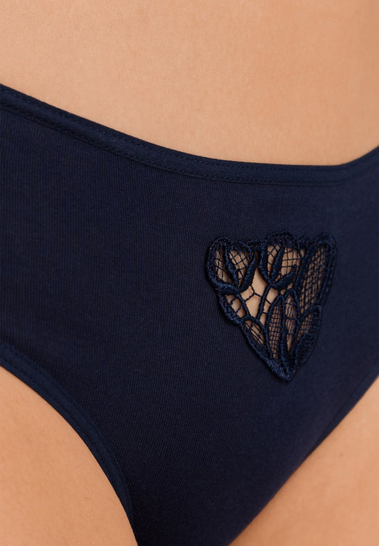 The Belina Midi Brief By HANRO In Deep Navy