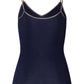 The Cotton Seamless-Spaghetti Top By Hanro in Deep Navy