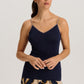 The Cotton Seamless-Spaghetti Top By Hanro in Deep Navy