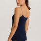 The Cotton Seamless-Spaghetti Top By Hanro in Deep Navy