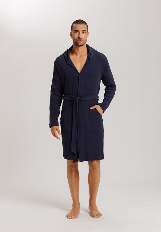 The Night & Day-Robe By Hanro In Deep Navy