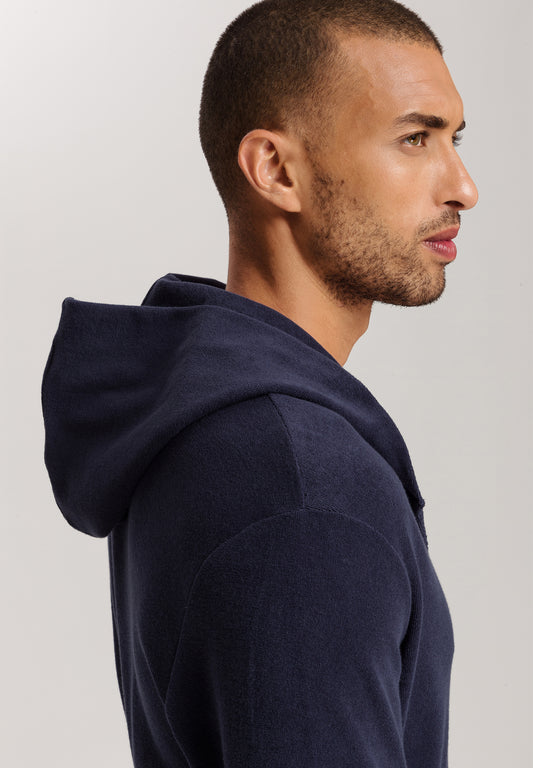 The Night & Day-Robe By Hanro In Deep Navy