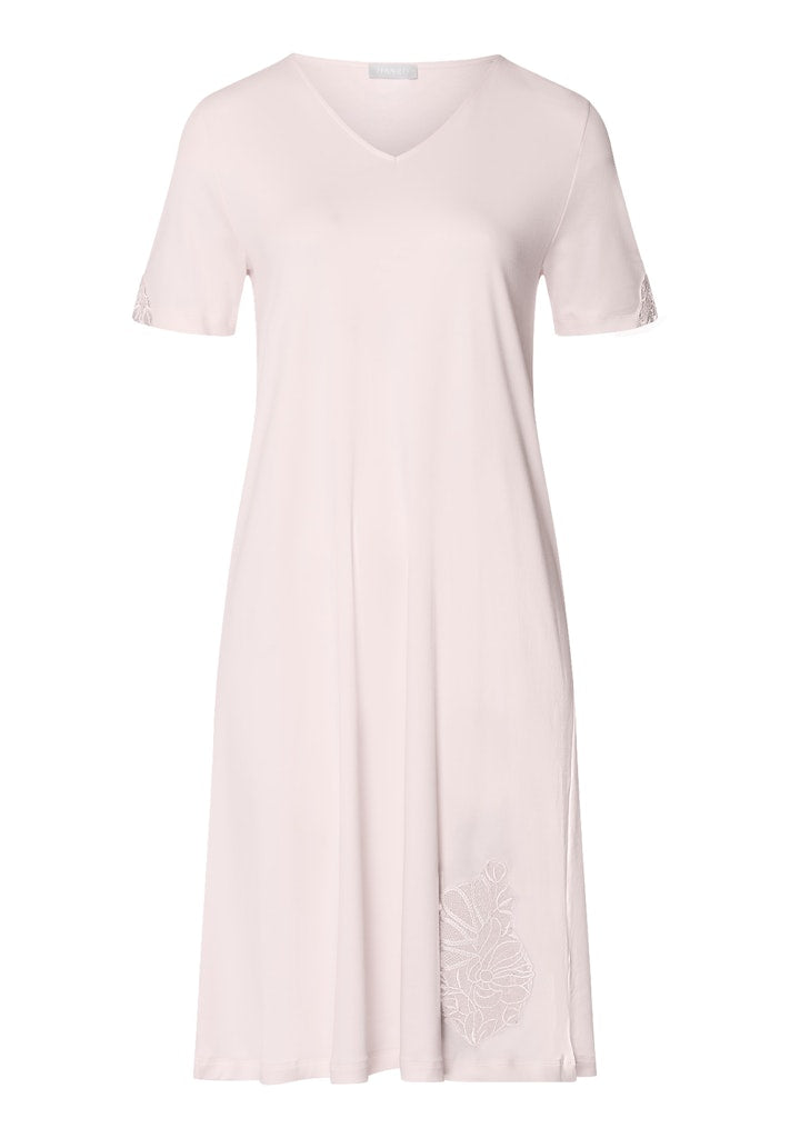 The Belina Short Sleeve Nightdress By HANRO In Rosewater