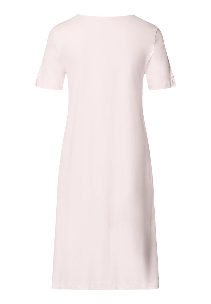 The Belina Short Sleeve Nightdress By HANRO In Rosewater