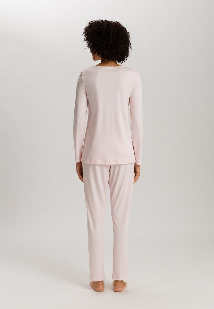 The Belina Long Sleeved Pyjamas By HANRO In Rosewater