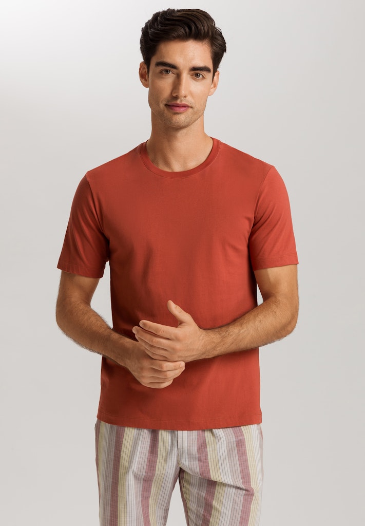 The Living Shirts-Short Sleeve Shirt By HANRO In Chutney