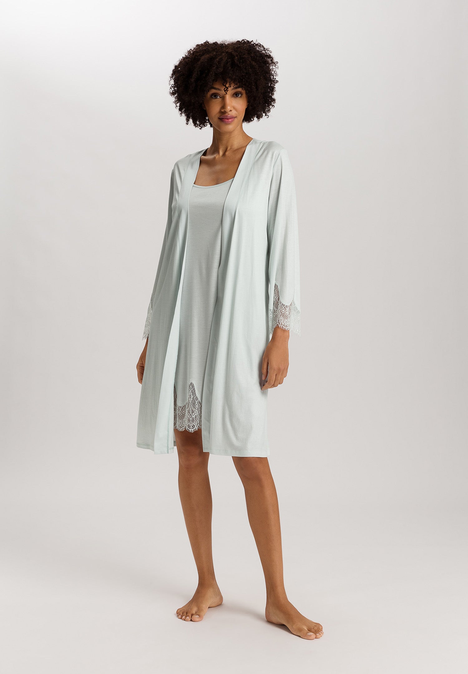 The Melia-Spaghetti Dress 95cm By Hanro in Ice Flow