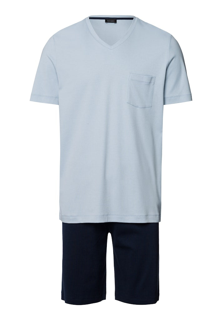 The Night & Day-Short Sleeve Pyjama By HANRO In Sea Breeze