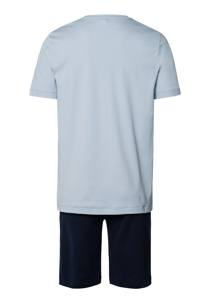 The Night & Day-Short Sleeve Pyjama By HANRO In Sea Breeze