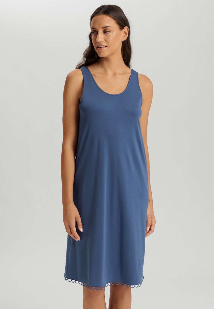 The Anouk-Sleeveless Nightdress By HANRO In Slate Blue