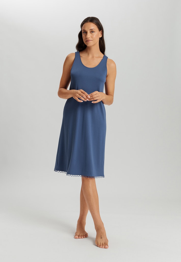 The Anouk-Sleeveless Nightdress By HANRO In Slate Blue