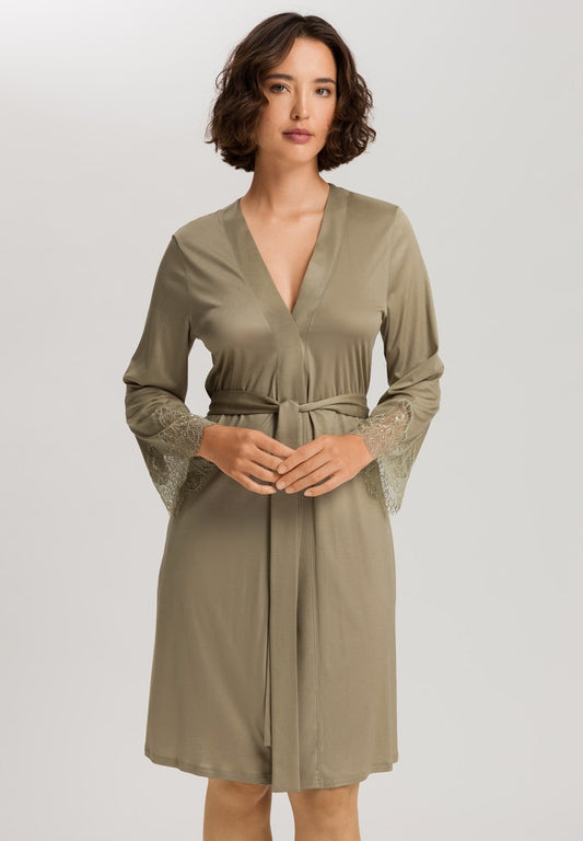 The Melia Robe By HANRO In Silver Sage