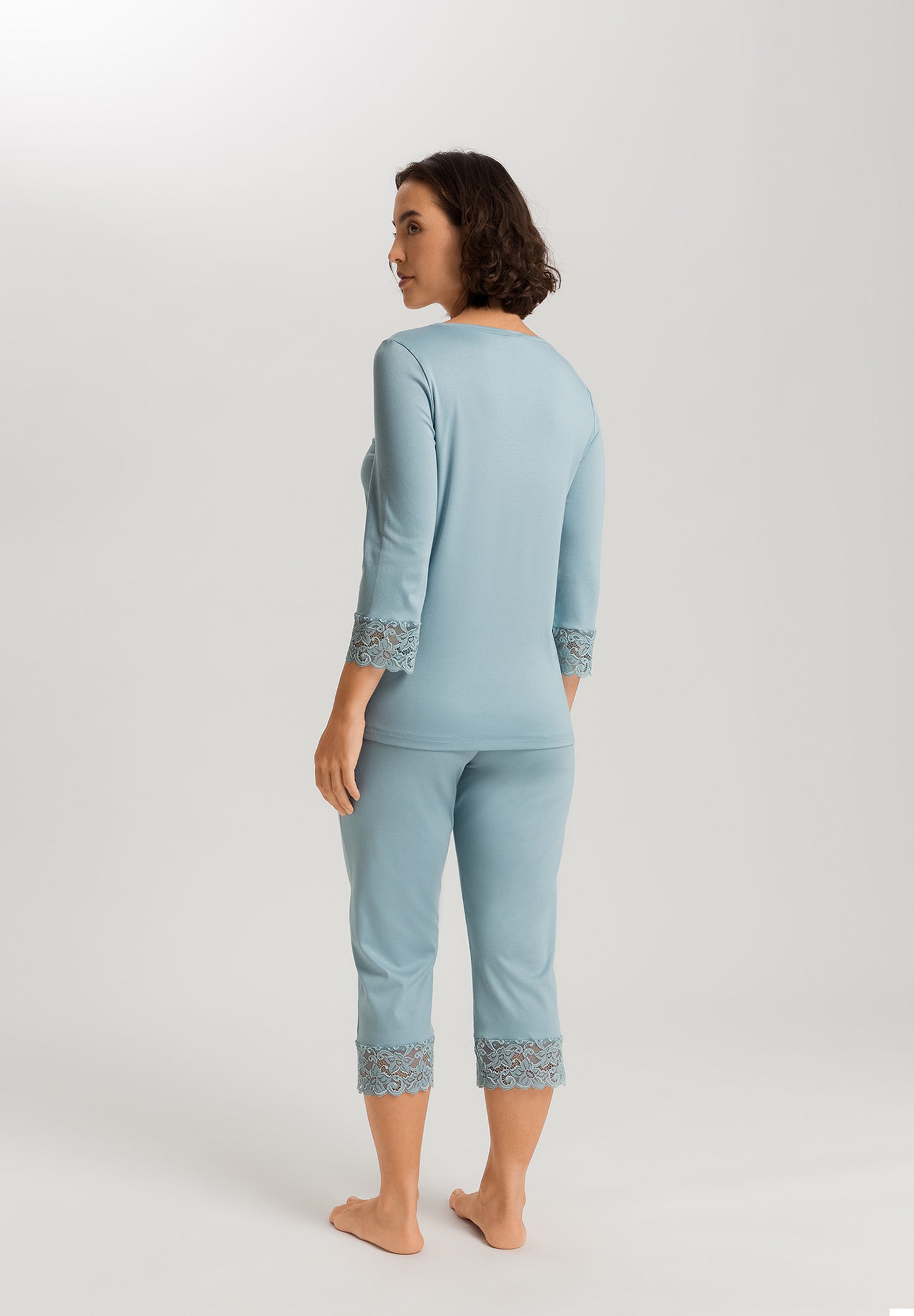 The Moments Nw-3/4 Slv Pajama By Hanro in Tourmaline Blue