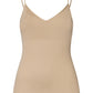 The Cotton Seamless-Spaghetti Top Padded By Hanro in Iced Cappuccino