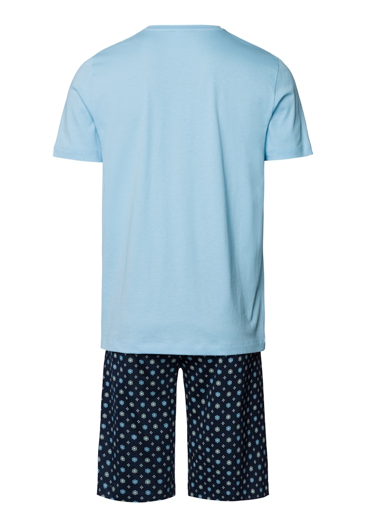 The Night & Day-Short Sleeve Pyjama By HANRO In Regatta Tie Print