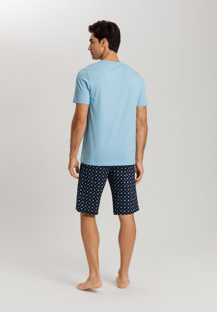 The Night & Day-Short Sleeve Pyjama By HANRO In Regatta Tie Print