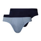 The Cotton Essentials-Briefs 2Pack By Hanro in Deep Navy/Sea Breeze