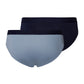 The Cotton Essentials-Briefs 2Pack By Hanro in Deep Navy/Sea Breeze