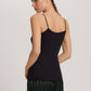 The Cotton Seamless-Spaghetti Top By Hanro in Black