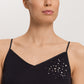 The Cotton Seamless-Spaghetti Top By Hanro in Black