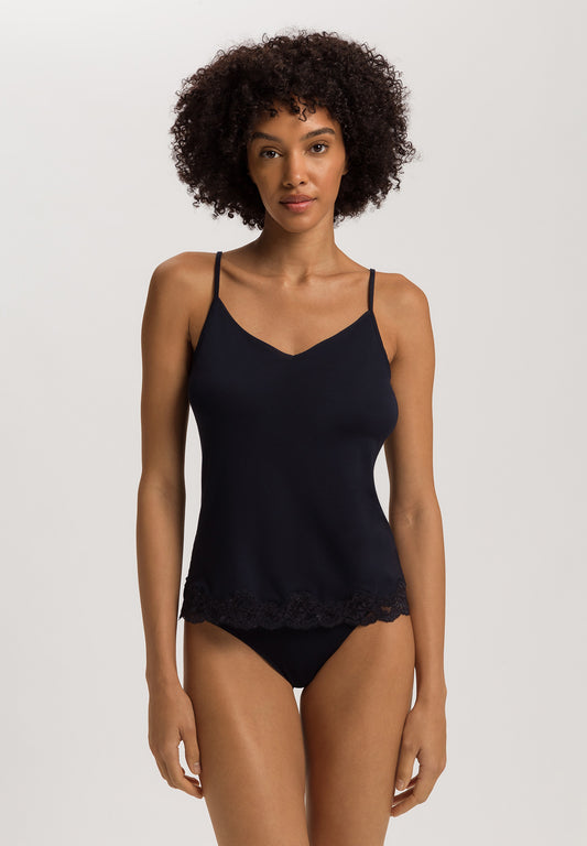 The Dana-Spaghetti Top By Hanro in Black