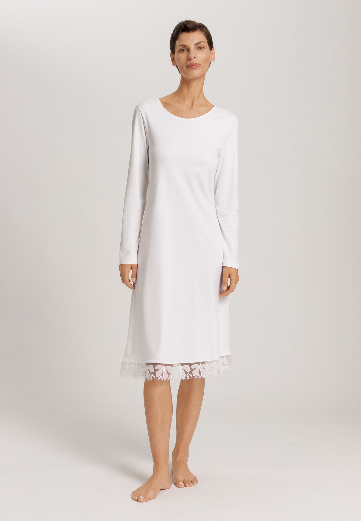 The Kalea Nw-Long Sleeve Nightdress 110Cm By HANRO in Off White