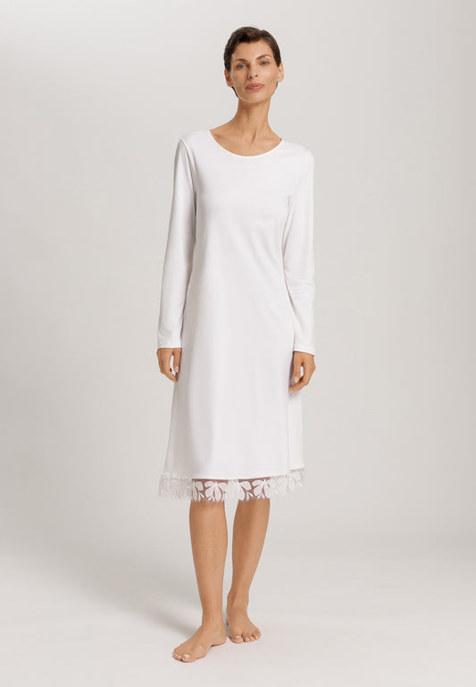 The Kalea Nw-Long Sleeve Nightdress 110Cm By HANRO in Off White