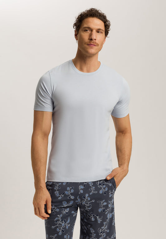The Living Shirts-Short Sleeve Shirt By Hanro in White Topaz