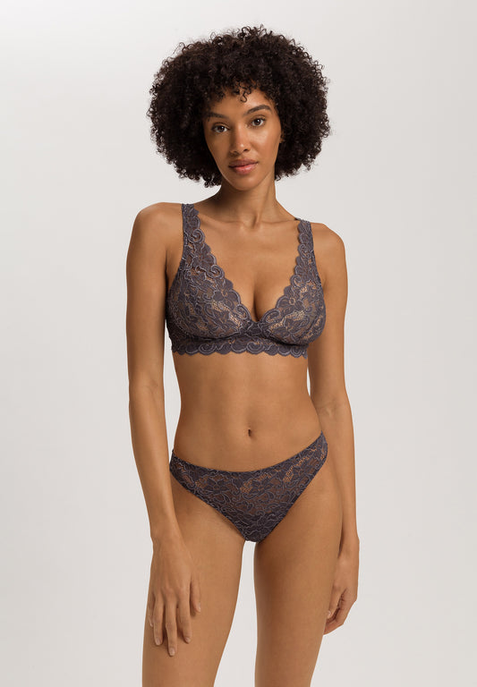 The Moments-Soft Cup Bra By Hanro in Black Pearl