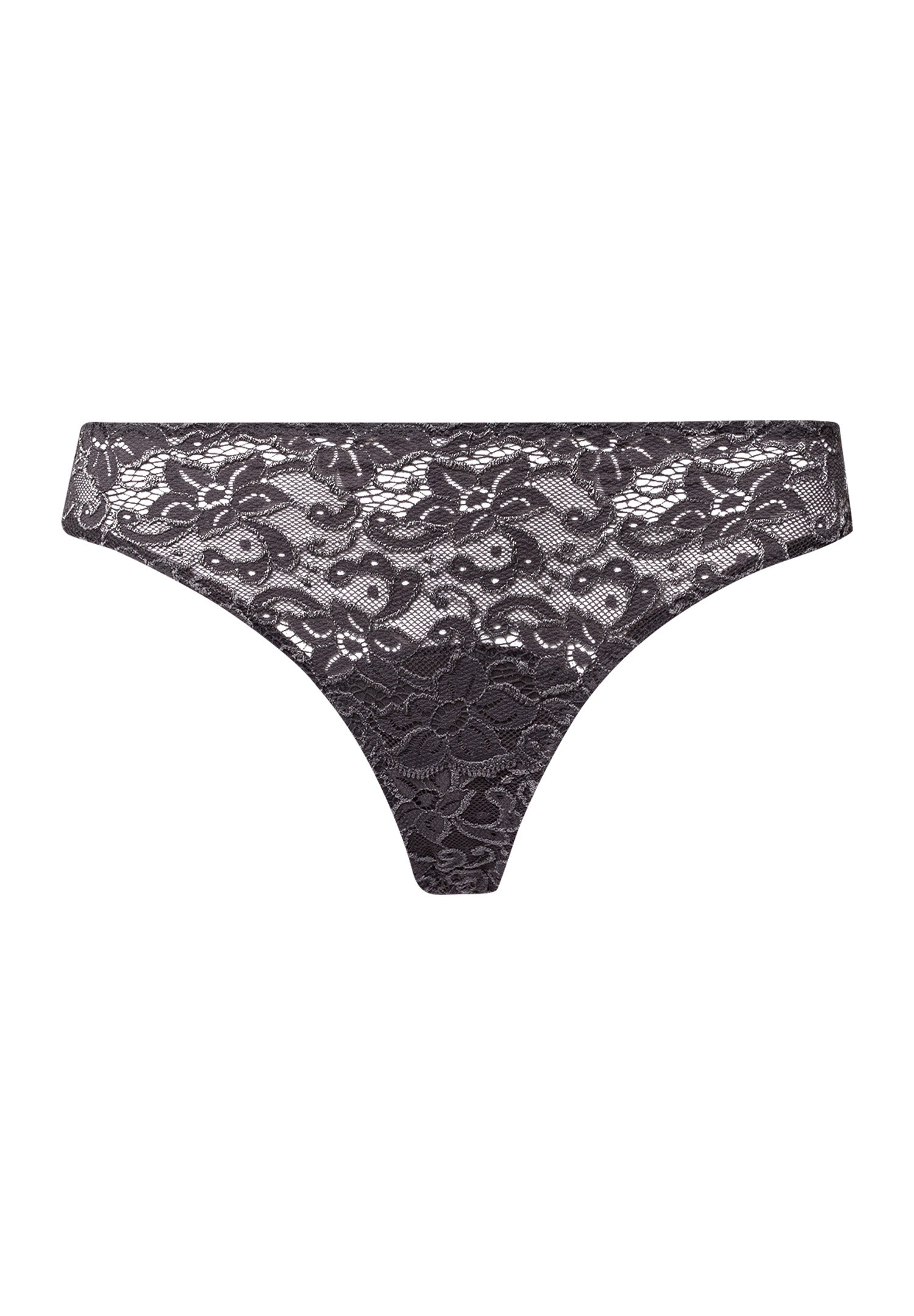 The Moments-Thong By Hanro in Black Pearl