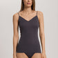 The Cotton Seamless-Spaghetti Top By Hanro in Black Pearl
