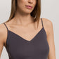 The Cotton Seamless-Spaghetti Top By Hanro in Black Pearl