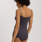 The Cotton Seamless-Spaghetti Top Padded By Hanro in Black Pearl