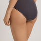The Cotton Seamless-Midi Briefs By Hanro in Black Pearl