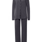 The Una Long Sleeve Pajama By Hanro in Black Pearl