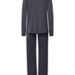 The Una Long Sleeve Pajama By Hanro in Black Pearl