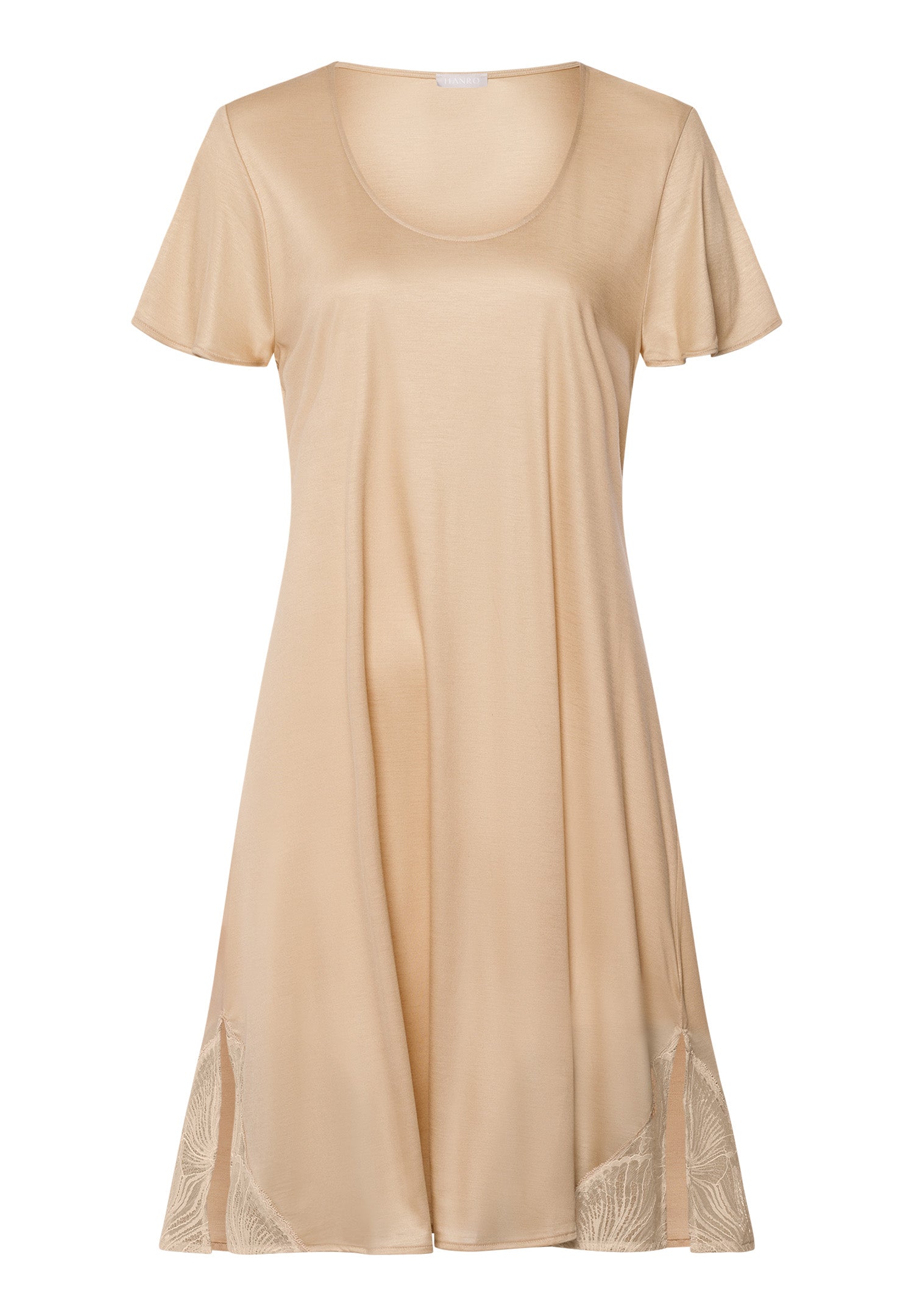 The Lilith Nw-Short Sleeve Nightdress 95Cm By Hanro in Coffee Quartz