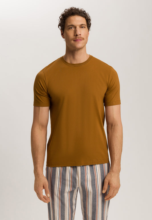 The Living Shirts-Short Sleeve Shirt By Hanro in Tapenade